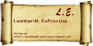 Leonhardt Eufrozina névjegykártya