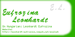 eufrozina leonhardt business card